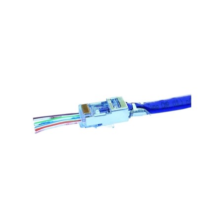 Platinum Tools EZ-RJ45 SHIELDED CAT5E/6, EXTERNAL GROUND 10/CLAMSHELL, PK 10 100023C